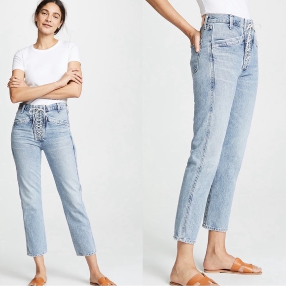 Like New Citizens of Humanity Gemma Lace Up Jeans - Picture 4 of 13